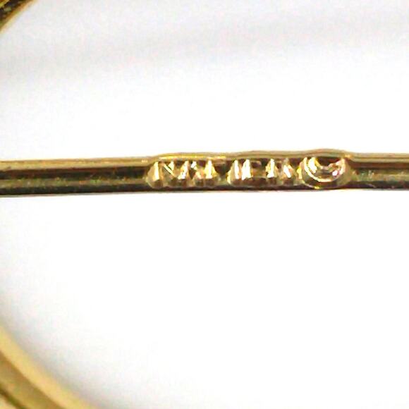 Napier Gold Tone French Horn Brooch 1950s Mid Century Signed Vintage - Picture 4 of 10